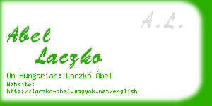 abel laczko business card