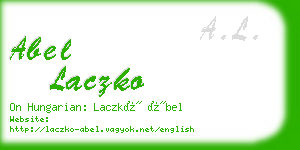 abel laczko business card